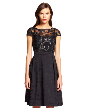 Sleeve Sequin Gown